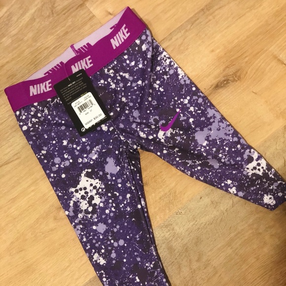 Nike Other - 🌻NWT Nike toddler girl purple spackle leggings 😍